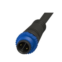 Conector Eléctrico Impermeable IP67 de 2 Pines, 10A, 300V, Macho, Redondo, para Iluminación LED de Calles