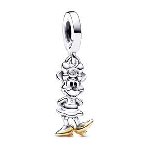 Venta al por mayor de abalorios de lujo estilo Pan de plata S925 chapada con circonitas y diseño de dibujos animados, para pulseras de cadena de serpiente DIY, colgantes y regalos de joyería - Product Image 6