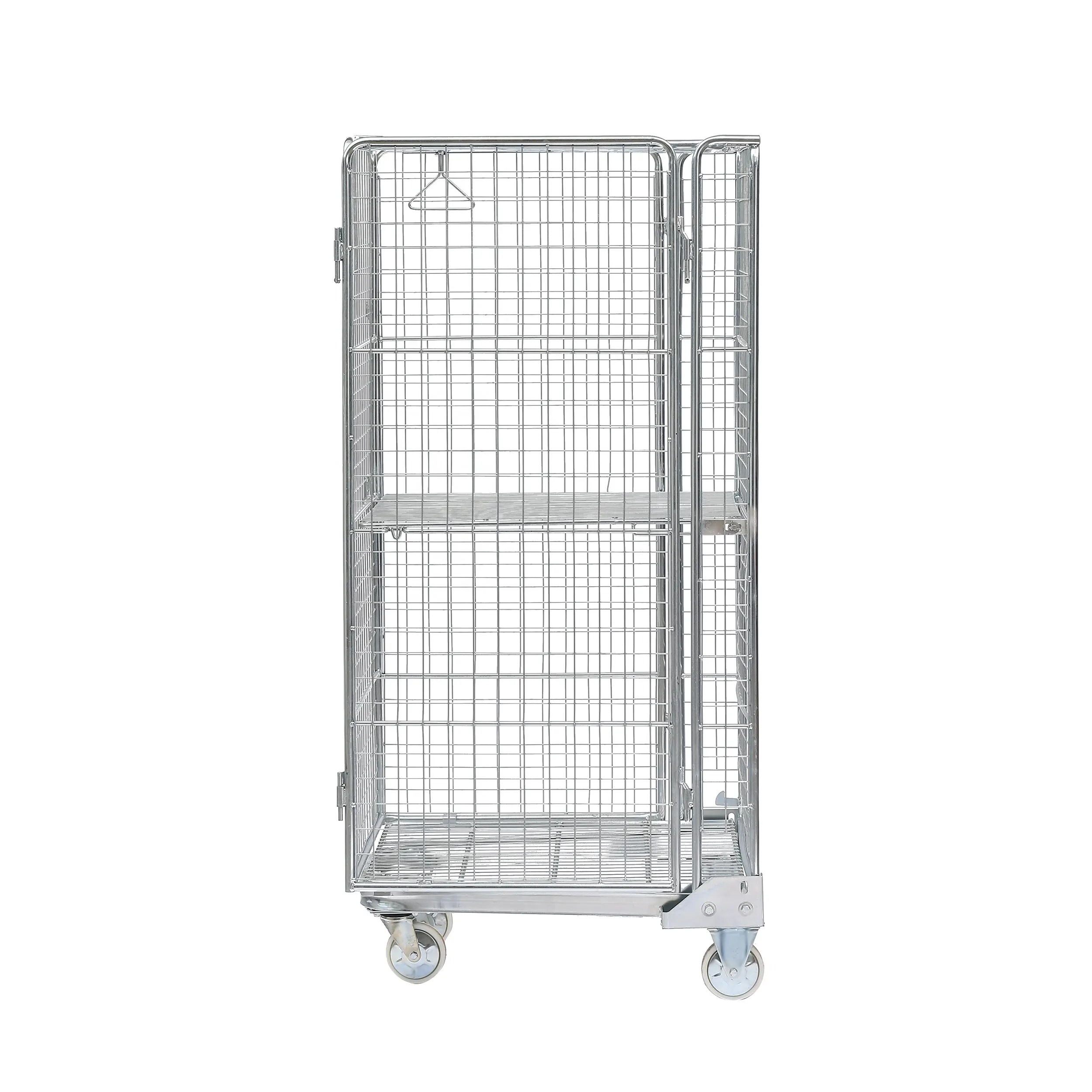 Capacité de chargement de 500kg Cage roulante de type U facile à déplacer Conteneur roulant de stockage de cargaison de voiture Chariot à cage pliable