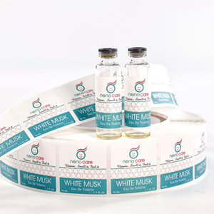 Factory-Direct Custom <b>Tamper</b>-Evident Waterproof Oil Proof Vial Labels | Adhesive Sticker Gold Foil Strip Silk 3 ml Vial - Product Image 4