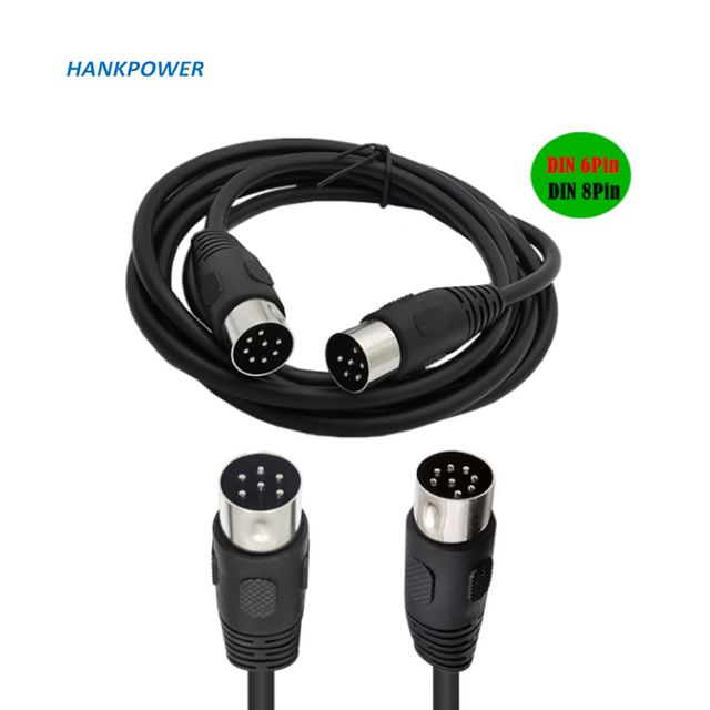 MIDI Din 8 Pin Male to 6 Pin Male 8Pin to 6Pin Midi Audio Data Signal Cable