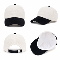 Nouvelle casquette de baseball en velours côtelé personnalisée avec logo pour femme et homme, broderie machine, bicolore, 6 panneaux
