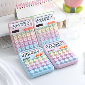 เครื่องคิดเลขสำนักงานสีมาการองสีน้ำเงิน ปุ่มขนาดใหญ่ 12 หลัก สำหรับนักเรียนและใช้ในสำนักงาน - Product Image 3