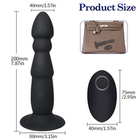 10-Modus Silikon Vibrierendes Anal-Sexspielzeug mit Fernbedienung, Prostata-Massagegerät für Männer, Aufblasbarer Butt Plug mit Saugnapf