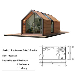 <span class=keywords><strong>Casa</strong></span> Prefabricada <span class=keywords><strong>de</strong></span> Acero Ligero, Villa Triangular <span class=keywords><strong>de</strong></span> Madera, 2 Dormitorios, Diseño Moderno, <span class=keywords><strong>Casa</strong></span> Prefabricada <span class=keywords><strong>de</strong></span> 20 pies - Product Image 2