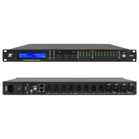 Processeur de gestion de haut-parleurs FIR AES 4 entrées 8 sorties 96 kHz avec logiciel de retardo, PEQ, DEQ, matrice, processeur audio numérique DSP pour haut-parleurs