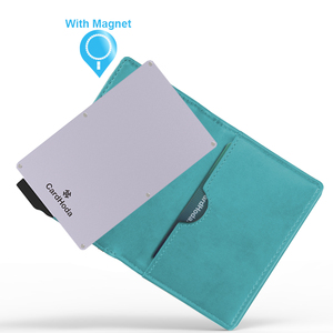 PU Leather Open Unisex <b>Wallet</b> <b>RFID</b> Blocking Anti-Theft Magnetic Card Holder Short Large Capacity Nylon Pouch - Product Image 1