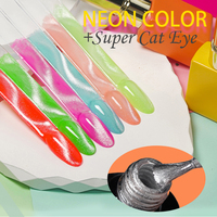 ICE NOVA Super Cat Eye Gel Polonais Caméléon 3d Super Magnétique Couleur Cat Eye Effect Shift Hema/Tpo Free Nail Glitter Pigment Diy