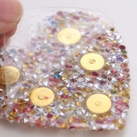 Patchs thermocollants créatifs en forme de cœur entièrement sertis de strass, exquis, pour vêtements, chapeaux, sacs et accessoires
