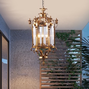 Lustre <span class=keywords><strong>extérieur</strong></span> imperméable de style romain antique <span class=keywords><strong>italien</strong></span>, art en fer, classique, hôtel, restaurant, escalier, villa - Product Image 3