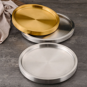 Assiettes rondes coréennes en acier inoxydable à double paroi, technique givrée, double isolation, qualité alimentaire, pour restaurants et banquets - Product Image 5