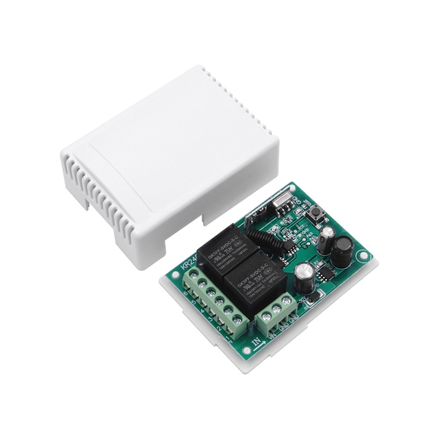 12V 24V two-way wireless remote control switch 10A relay curtain DC motor controller KR2402A