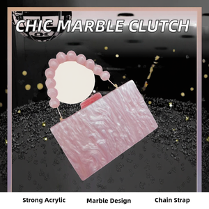 Sac de soirée élégant en acrylique avec pierres, pochette brillante à chaînes et fermeture magnétique, style rétro européen pour femme, idéal pour mariage et fête - Product Image 2