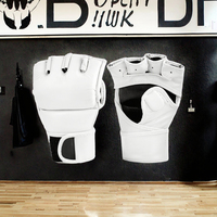 Gants professionnels de MMA, de boxe et de Muay Thai pour adultes et enfants, demi-doigts, en cuir PU épais, sacs de frappe pour l'entraînement au Sanda