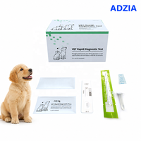 Cassette de test rapide d'antigène du coronavirus canin vétérinaire, précision de 98,69 %, certifiée CE, kit de test CCV à l'or colloïdal pour chiens