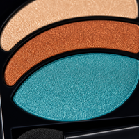 Palette de fards à paupières en poudre nacrée - Teintes terre cuite et turquoise, finition scintillante, formule soyeuse et facile à estomper, résistante à l'eau, hautement pigmentée