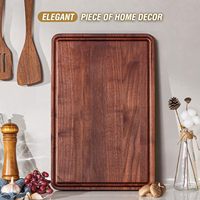 Planche à découper en noyer noir, planche à découper en bois personnalisée avec gravure au laser, bloc de boucher épais pour la cuisine et le service