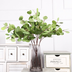 Artificial Eucalyptus Leaves <b>Plastic</b> High Simulation Desktop Home Decor Indoor Plant Props - Product Image 2