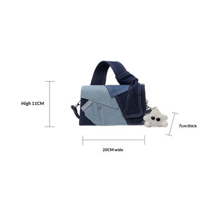 Borsa in Denim da Donna dal Design Speciale, Borsa Quadrata Piccola Trendy 2026, Borsa a <span class=keywords><strong>Tracolla</strong></span> Versatile di Alta Gamma per Ragazze Giovani - Product Image 2