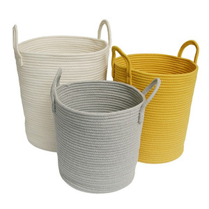 Oempromo grandes cestas de almacenamiento de cuerda de algodón cesta tejida - Product Image 4