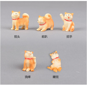 Ornement de jardin en résine, chien Akita, mini figurine animale pour décoration extérieure - Product Image 2