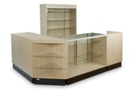 Vitrine d'exposition moderne en verre trempé pour la vente au détail
