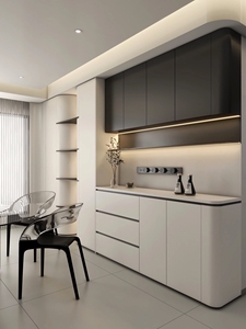 Modern Modular Cream-style Solid Wood Living Room Cabinets <strong>Sideboards</strong> Made China Customizable <strong>Ready</strong> <strong>Assemble</strong> Mirrored - Product Image 4