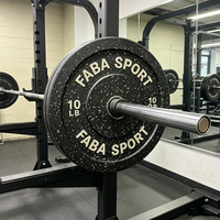 Disques de poids en caoutchouc pour haltères de gym, plaques de compétition colorées effet camouflage, ensemble de plaques de musculation en caoutchouc