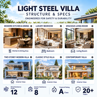 Villa préfabriquée en acier léger entièrement équipée et meublée de haute qualité – Maisons préfabriquées pour 2027 – Offre Spéciale