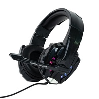 G9000 Headset Gamer 3.5mm, kabel USB Over-ear Headphone Earphone dengan lampu RGB pembatalan kebisingan Mic suara Stereo untuk saklar PS5