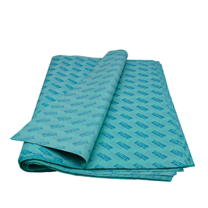 Papier d'emballage en papier de soie de style coréen, motif léopard, logo Aqua Blue - Product Image 2