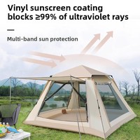 Tente portable d'extérieur imperméable pour 2-3 personnes, anti-moustiques, en maille respirante, à ouverture automatique en 3 secondes, idéale pour l'été, une chambre