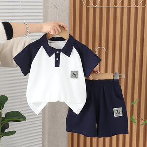 IStapromo Cadeaux 1-5 <span class=keywords><strong>ans</strong></span> Mode européenne et américaine POLO Col Revers Costume <span class=keywords><strong>Garçon</strong></span> Manches Courtes Vêtements pour Garçons - Product Image 6