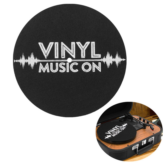 Custom Turntable Felt Mat Pad Diameter 7.8-inch Felt Slipmats for Vinyl LP Record Players Anti Static Vibration Dampening