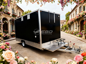 Mobile Food Truck Hot Dog Stand Mobile Kitchen Ice Cream Kiosk Hot Dog Cart with Grill and <b>Deep</b> Fryer Food Trailer for Sale - Product Image 3