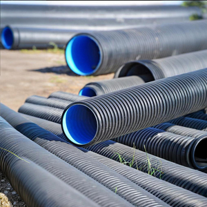 Tubería corrugada de <span class=keywords><strong>doble</strong></span> <span class=keywords><strong>pared</strong></span> de HDPE de China SN4 SN8 800MM 1000mm 1200mm Tubería de drenaje de construcción de alta presión duradera - Product Image 4