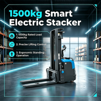 Gerbeur électrique compact de 1500 kg avec batterie au plomb pour le stockage et le palettisation en magasin de détail