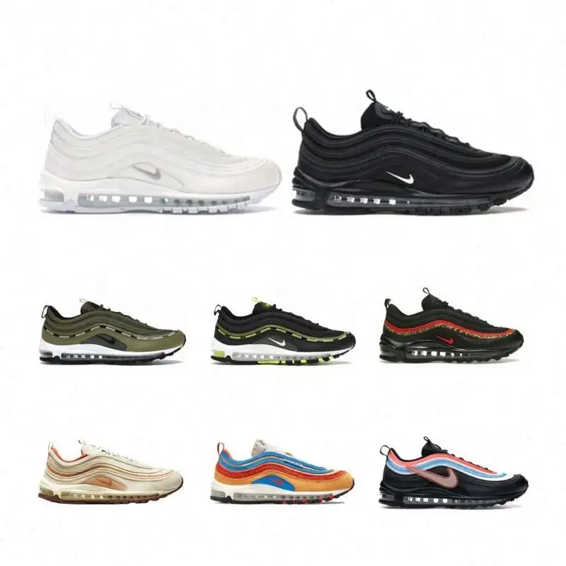 Wholesale NIKE air max 97 Air Cushion Sport Outdoor Sneakers Athletic Designer Footwear Men Women sport Running Shoes basketball