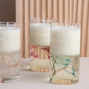 Velas Aromáticas <span class=keywords><strong>de</strong></span> Aceites Esenciales Naturales, Vela <span class=keywords><strong>de</strong></span> Gel en Tarro Daroma con Flores Secas Orgánicas - Product Image 4