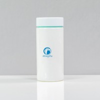 Bouteille cylindrique colorée en PET de 500 cc pour vitamines, col de 63 mm, bouchon à vis double couche, conteneur d'emballage pour suppléments et gélules