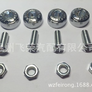 Tornillos Decorativos para Placa de Matrícula con Pedrería, 16mm, Aleación de Zinc, Cubierta Antirrobo para Decoración de Automóviles - Product Image 3