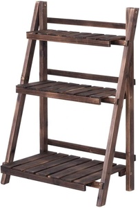 Allsome — support pliable en bois à 3 niveaux, avec <span class=keywords><strong>étagère</strong></span> <span class=keywords><strong>pour</strong></span> pots, présentoir <span class=keywords><strong>pour</strong></span> <span class=keywords><strong>serre</strong></span> <span class=keywords><strong>de</strong></span> <span class=keywords><strong>jardin</strong></span> intérieure et extérieure - Product Image 5