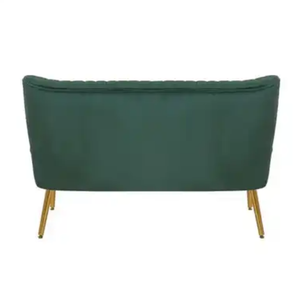 Sofá de dos plazas con patas de metal dorado de nuevo diseño, nuevo producto, proveedor dorado, sofá verde esmeralda, precio competitivo, alquiler de sofá de boda - Product Image 4