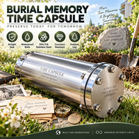 Conteneur capsule temporelle en acier inoxydable hermétique avec boulons étanches pour la conservation des souvenirs