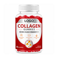 OLLI OEM Marque Privée Gommes de Collagène Saveur Fraise Biotine & Vitamine C pour une Peau Éclatante et des Cheveux Brillants 60 Comprimés Complément Alimentaire