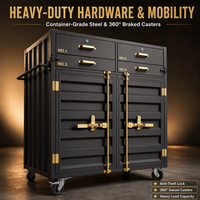 Armoire de rangement mobile robuste et verrouillable pour équipement équestre avec porte-selle pour écurie