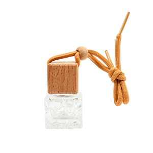 8ML Empty Glass Perfume Bottle with Square Screw Cap Screen Printed for <b>Car</b> Diffuser Hanging Air Freshener - Product Image 5