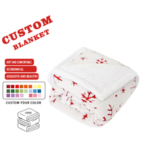 Couverture de Noël Sherpa blanche, couverture douce et moelleuse, couverture en microfibre en peluche de flanelle polaire pour canapé-lit