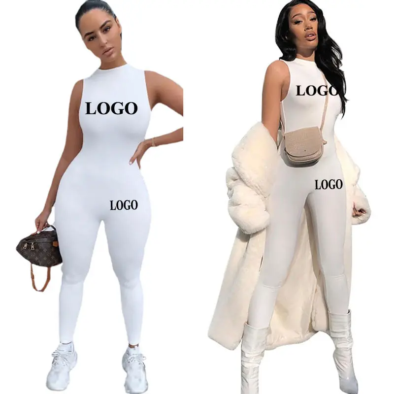 Womens Fashion Rompers and Jumpsuits Ladies Trendy New Elegant Sexy Club Tight Bodycon Jogging Strech Long Jumpsuit RS00334