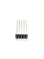 Conector de Cabezal de Pines PCB de Placa a Placa, Macho, de Fila Simple y Doble, Paso de 2.54 mm, con Recubrimiento de Níquel y Oro, Material PA6T+Latón